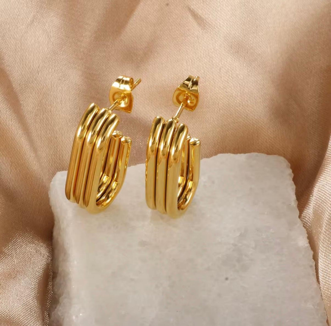 Brinco Celeste Banhado em Ouro 18K
