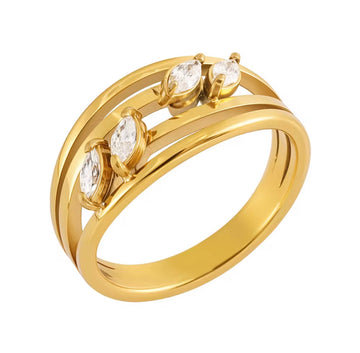 Anel Aura Banhado em Ouro 18K