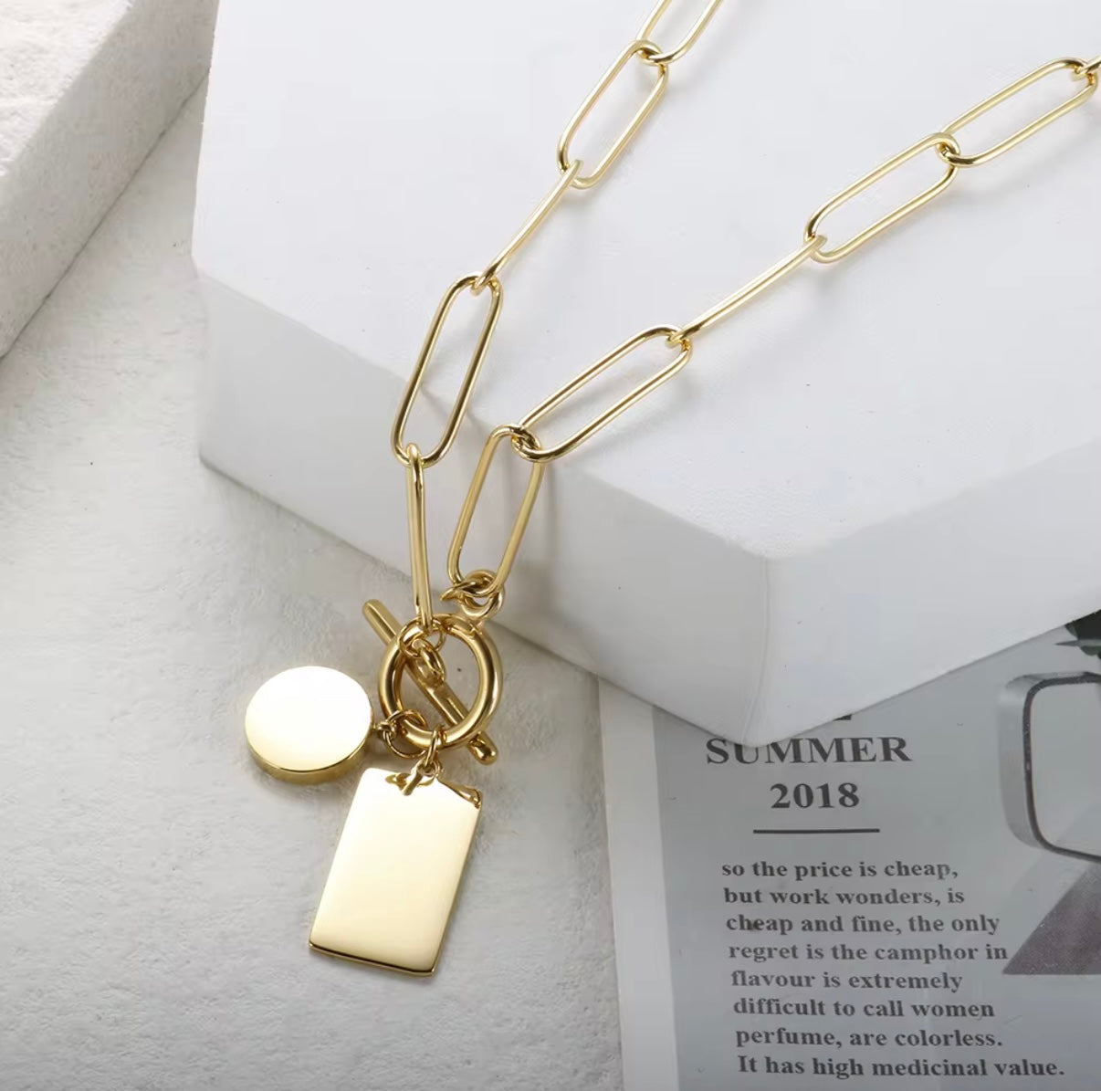 Colar Atlas Banhado em Ouro 18K