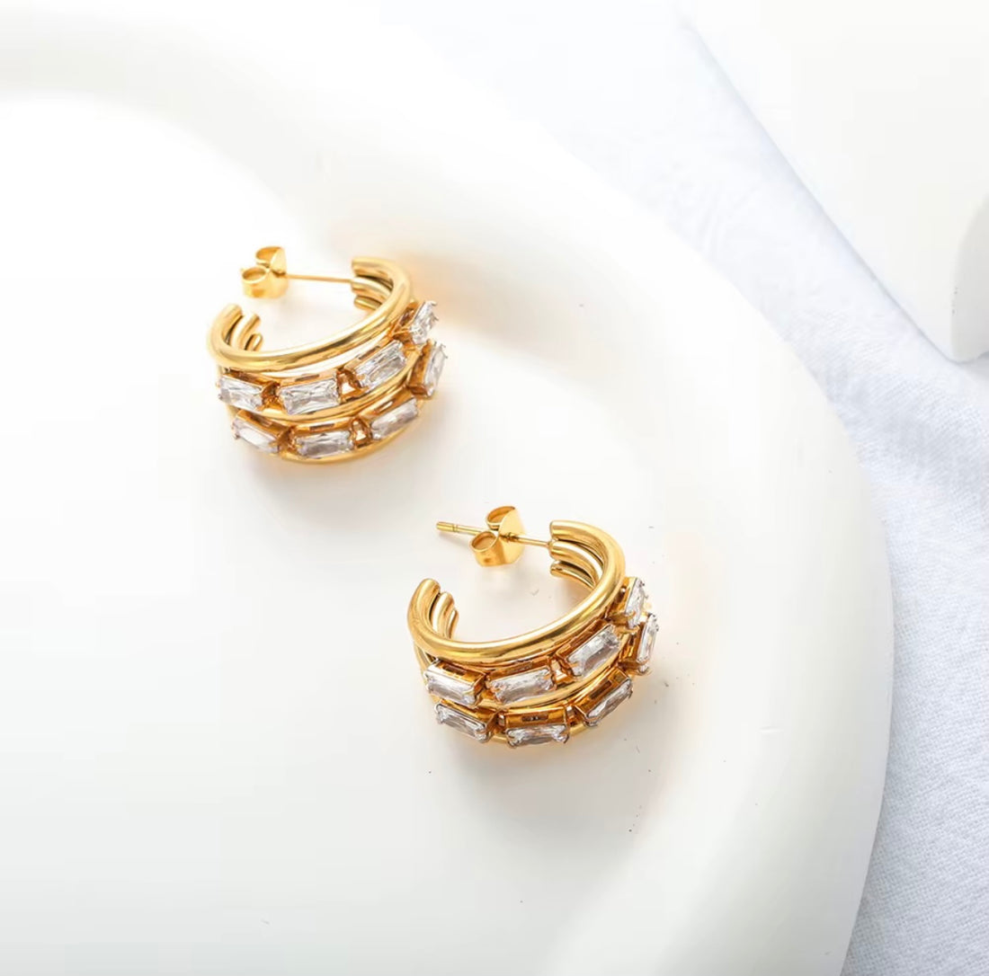 Brinco Irís Banhado em Ouro 18K