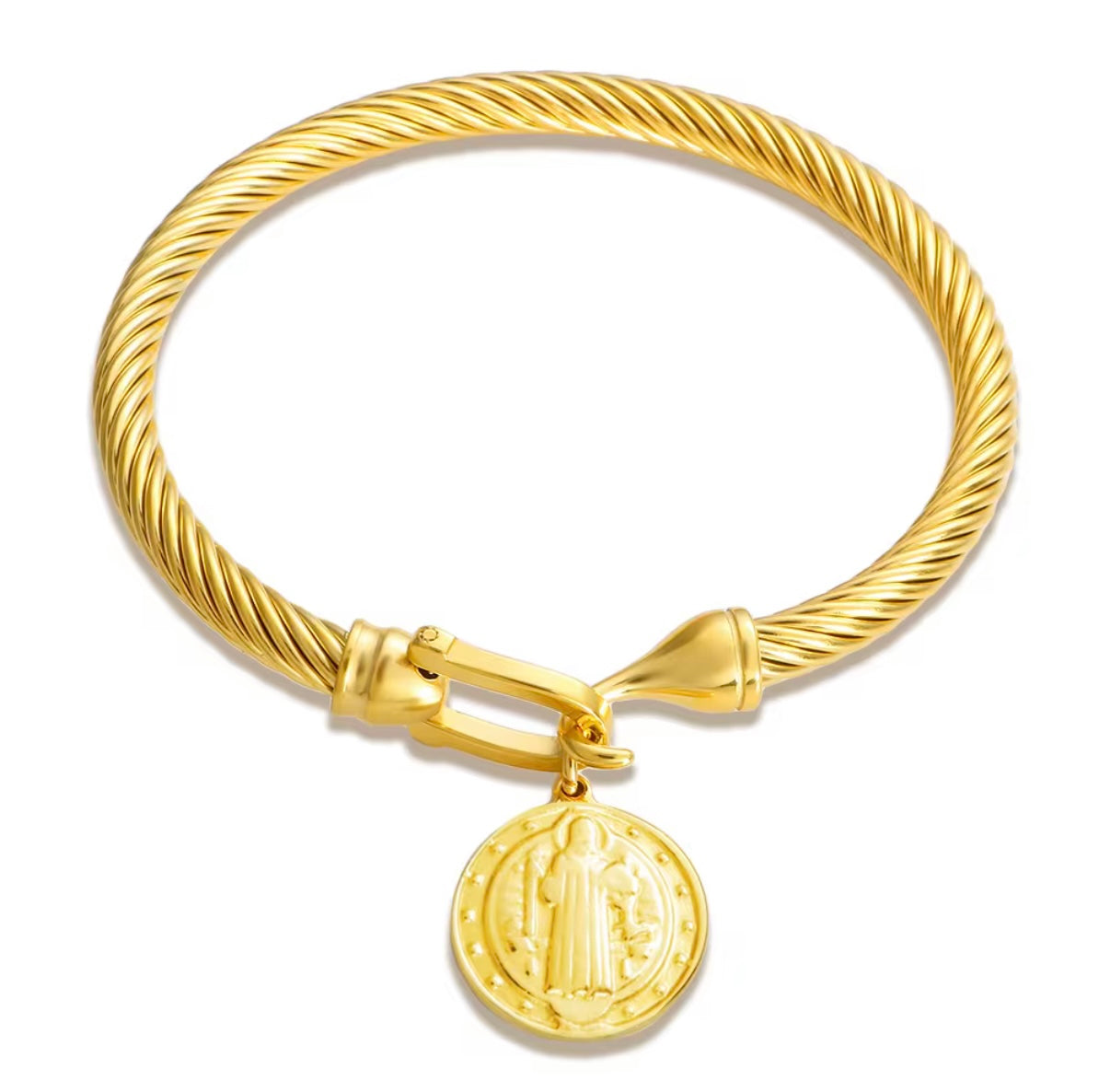 Pulseira Sao Bento Banhado em Ouro 18K