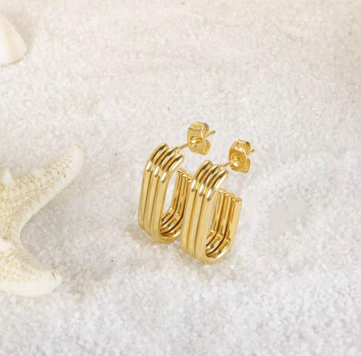 Brinco Celeste Banhado em Ouro 18K